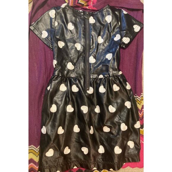 Appaman Girls Vegan Leather Embroidered Hearts Rock & Roll Sweet Dress ~ Sz 5 - Picture 4 of 7